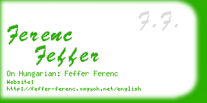 ferenc feffer business card